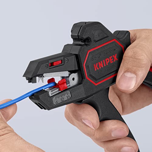 KNIPEX Automatische Abisolierzange, 0,2-6 mm², Feinjustierung, einstellbarer Längenanschlag, Abisolierwerkzeug, Abisolierer, 12 62 180 – Bild 4