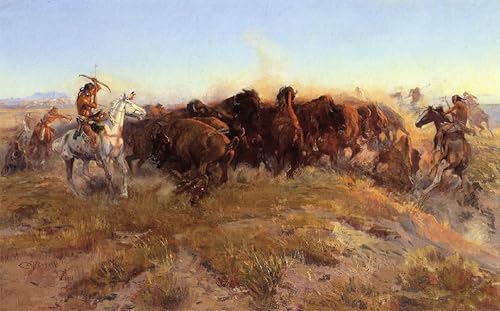 Lienzo pintura de 60x90cm de Charles Russell para renovar la decoración del dormitorio