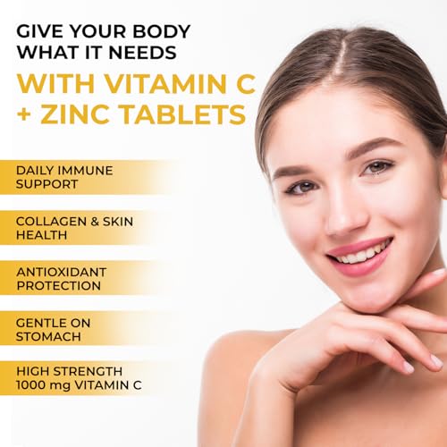 Image of THE BODY RESERVE Natural Vitamin C Tablets From Amla Extracts With Zinc helps Immunity & Skin Whitening Vitamin C Supplements 120 Tablets