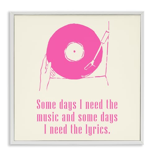 'Somedays Music and Lyrics Phrase'| Framed Giclee Art