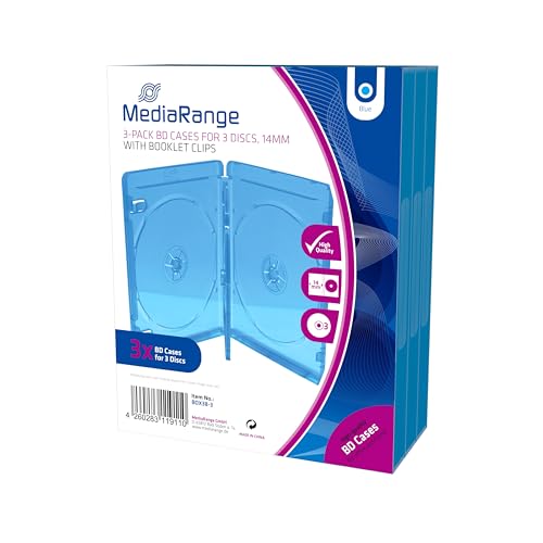 Étui Blu-Ray 3 disques MediaRange protégez vos films contre les rayures et la poussière