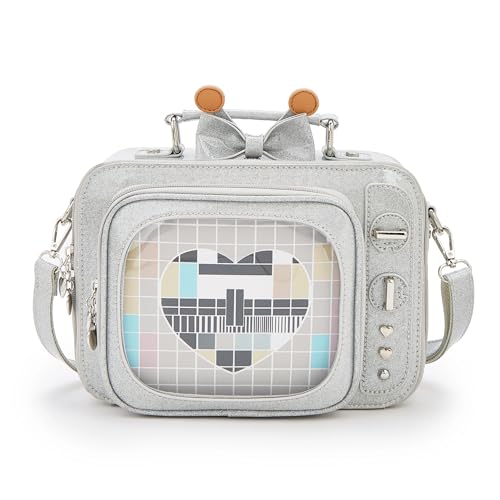 Image of TV Ita Shoulder Bag Women Clear Window Anime Pins Display | Ita Backpack,Fun pins display bag,