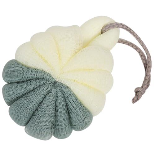ifundom Boule de Exfoliante pour Gommage Corporel en Polyéthylène Corde Suspendue, Éponge de Bain Douce et Rinçage Couleur Aléatoire Famille Voyages