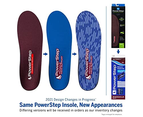 Powerstep Unisex Adult Pinnacle Maxx Orthotic Insole, Blue/Black, Men S 10-10.5 Women 12 Us #TOP1
