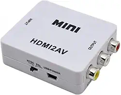 Conversor HDMI para RCA, HDMI para AV 720p ou 1080p compatível com TV antigas, PC, laptop, Xbox, HDTVe e Nitendo 64
