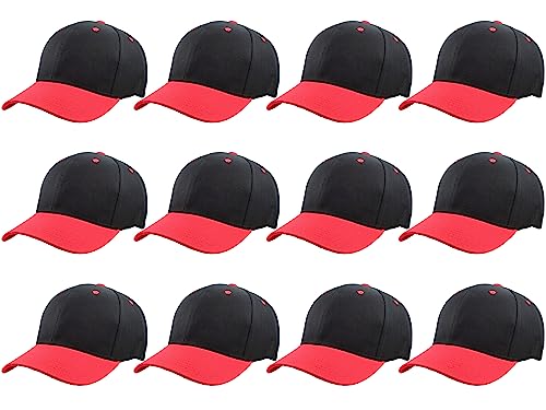 Image of Gelante Plain Blank Baseball Caps Adjustable Back Strap Wholesale LOT 12 PC'S