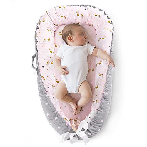 Image of Baby Lounger Cover Baby Nest Cover 100% Cotton Breathable Sleeping Bed Cover for Newborn Nest Co Sleeping Bed Machine Washable,Horse