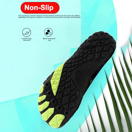 Image of Beach Water Shoes for Women Men Quick Dry Non-Slip Wide Toe Hike Barefoot Footwear for Beach Pool Aqua Swim Surf Walk