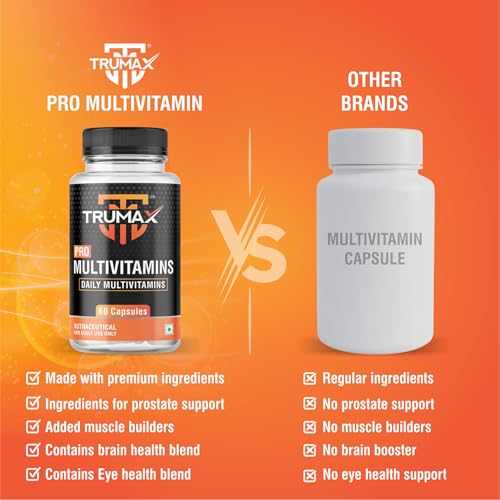 Image of Pro Multivitamins Capsules 60 Counts with Essential Minerals, Zinc & Vitamins for Stamina & Immunity Daily Supplement for Men & Women