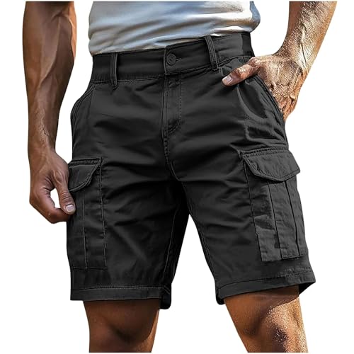Pantalones cortos cargo para hombre, pantalones cortos de combate para hombre, de secado rápido, transpirables, de algodón, ajuste regular, pantalones cortos chinos con múltiples bolsillos, pantalones