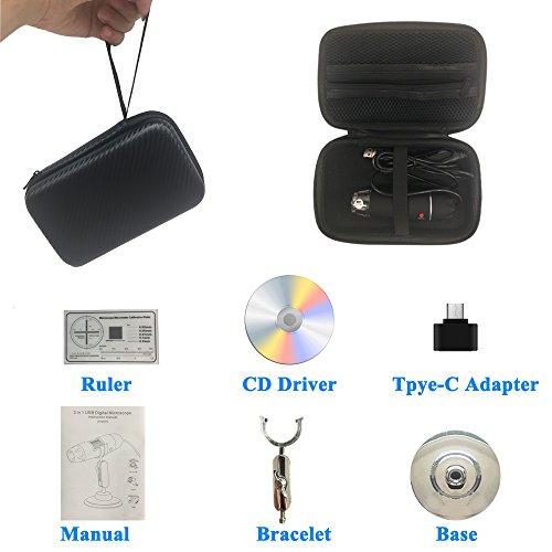 Caméra d'endoscope Jiusion microscope USB Type C grossissement numérique 1000X - 7