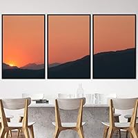 3 Piece Framed Canvas Wall Art Abstract Mountain Top Landscape Canvas Prints Home Artwork Decoration for Living Room,Bedroom - 16