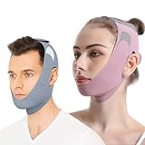 Anti Snore Chin Strap for CPAP Users Snore Stopper with Adjustable Chin Strap for Sleeping Comfortable Stop Snoring Solution Anti Snoring Devices Breathable and Reusable （Two Couple Outfits）