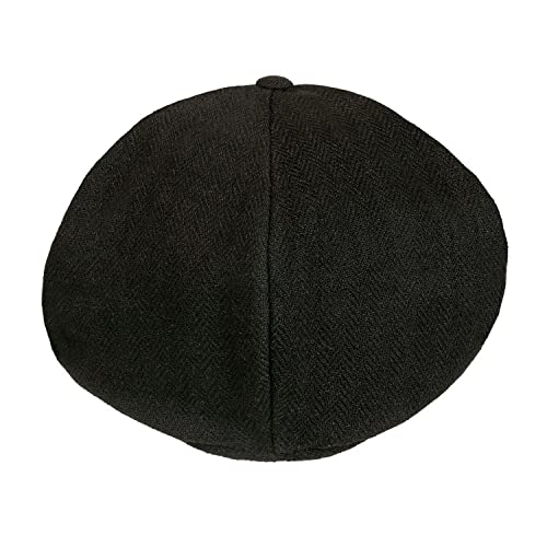 Boland 33024 Birmingham Hat, Black, Peaked Cap, English, Fabric with Herringbone Pattern, Costume, Carnival, Theme Party - Image 4