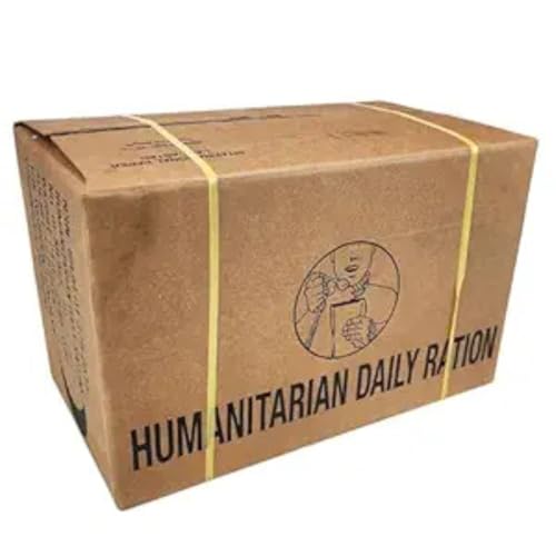 1 Case Humanitarian Daily Rations HDR Inspection Date 08/25 MRE Meals-Ready-To-Eat Vegetarian Emergency Ration Meals