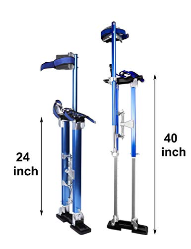 Adjustable Drywall Stilts 24"-40" Blue - Image 5