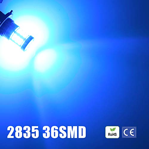 KISLED Super Bright 3000lm H8 H11 LED Fog Lights Bulbs DRL High Power 3030 Chips with Projector Lens Replacement for Cars Trucks, Ice Blue