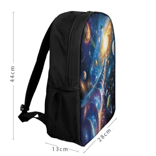 Sac à dos enfants Cosmic Planets imprimé 3D de 43 cm pour l'école