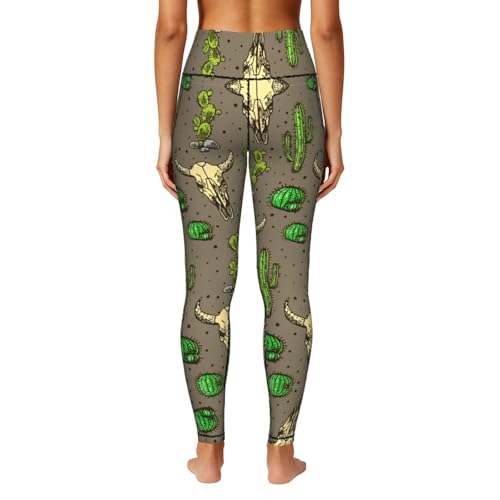 Leggings de mujer con cactus para fitness y uso diario cómodo en la ciudad 4