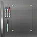 Magnetic Acrylic Blank Notes Board for Fridge, Wet/Dry-Erase Board for Refrigerator, Optional Color Marker Set