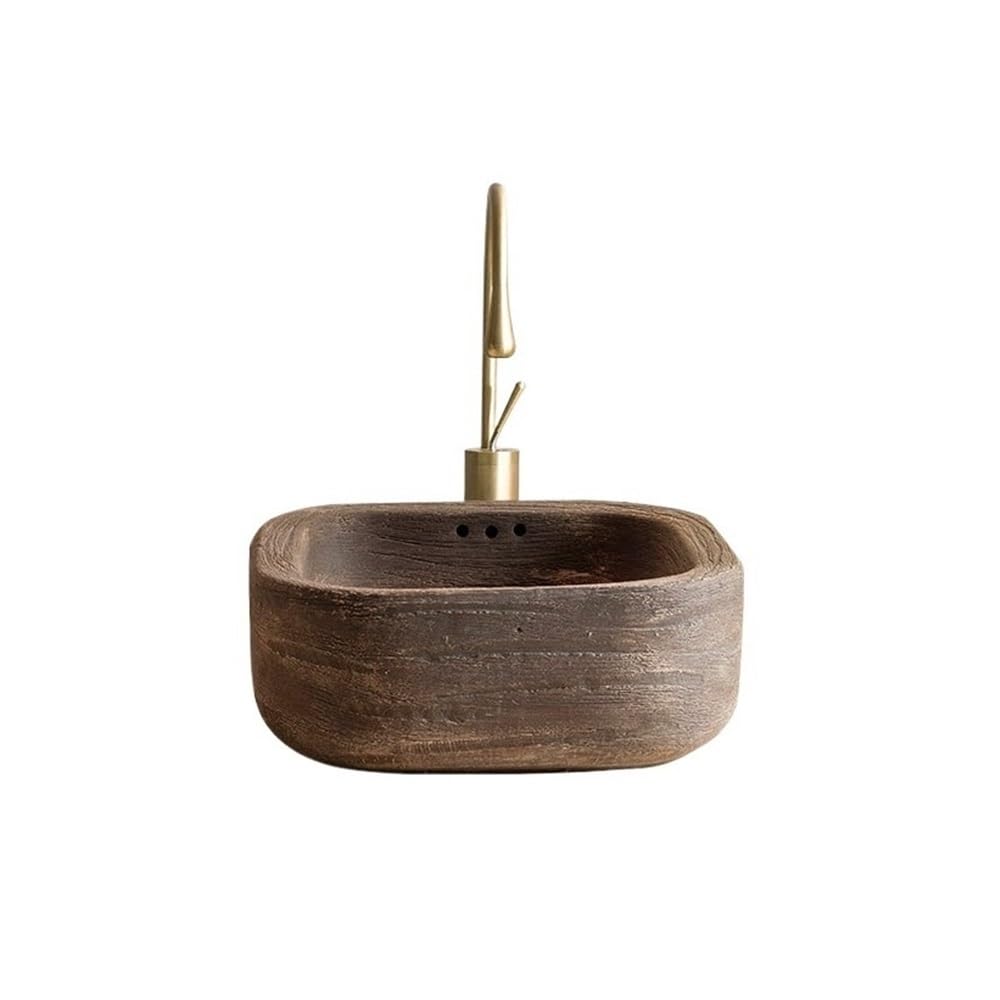 Countertop Bathroom Vessel 42 * 42 * 15cm（L*W*H） Bathroom Small Vessel Sink Above Counter Ceramic Square Decoration Lavatory Wash Basin Cloakroom Sink