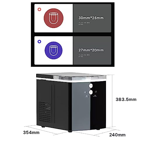 yixinzi-2024 Eiswürfelmaschine Schwarzer tragbarer Eisbereiter, erste Charge in weniger als 10 Minuten und 33 Pfund pro Tag, perfekte Maschine for Küchenarbeitsplatten Eiswürfelbereiter 3 yixinzi-2024 Eiswürfelmaschine Schwarzer tragbarer Eisbereiter, erste Charge in weniger als 10 Minuten und 33 Pfund pro Tag, perfekte Maschine for Küchenarbeitsplatten Eiswürfelbereiter