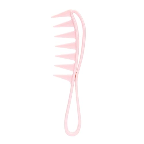 Miniatura 7 de Peine desenredante de dientes anchos para ducha, peine flexible de amplia separación, peine hueco, peine antiestático desenredante para el cabello,