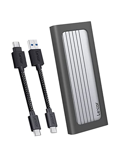 Lexar E10 Boîtier M.2 SSD NVMe SATA Adaptateur USB 3.2 Gen 2 (10 Gbps), Compatible avec M Key/B&M Key, Boîtier Disque Dur pour 2230 2242 2260 2280, Soutenir UASP Cover