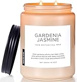 M&SENSE Gardenia Jasmine Scented Candle, 110 Hours Slow Burning Clean Non Toxic 19.4oz 2 Wicks Aromatherapy Candle for Housewarming Gifts, Long Lasting Fragrance for Bath & Office