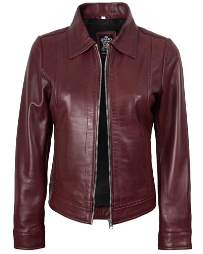 fjackets Real Lambskin Leather Jackets Womens Shirt Collar Style Women's Leather Jacket For All Season2