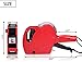 Lineba MX5500 Price Tag Gun, 2 Packs Pricing Guns with 10,000 Label Stickers & 6 Extra Ink Rollers, 8 Digits Label Maker Pricing Label Gun Kit, Red Numerical Tag Gun for Grocery Store, Retail & Office