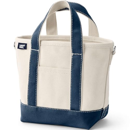 lands39 end open top canvas tote bag