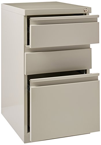 Hirsh Commercial Grade 20 Inch Deep Full Extension 3 Drawer File Cabinet In Light Gray #TOP2