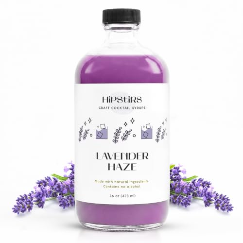 HipStirs Lavender Syrup for Cocktails, Made with Natural Ingredients
