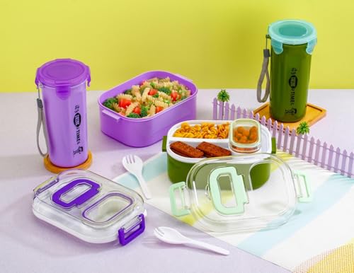 Image of Stainless Steel Lunch Box with Leak Proof Lid, BPA Free Tiffin Box for Kids & Adults, Airtight Bento Lunch Container for Office, School & Travel