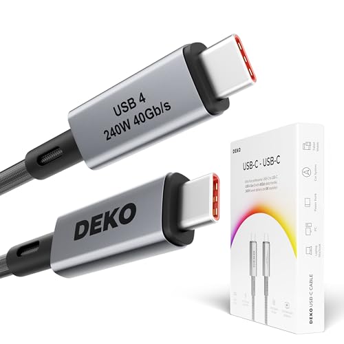 ✅【Velocità di Trasferimento Estrema】: USBC goditi trasferimenti ultra-veloci fino a 40Gb/s (5000 MB/s) con il Cavo Type-C to Type-C. Ideale per spostare velocemente file pesanti.