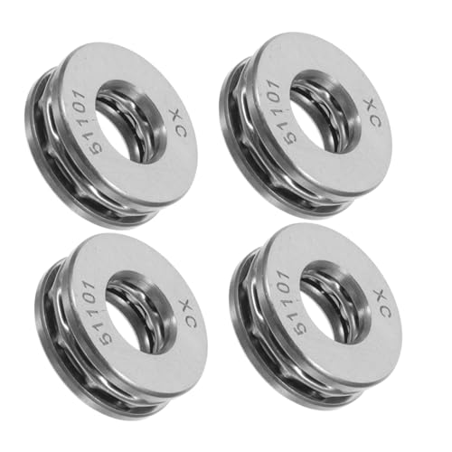 SOLUSTRE 4pcs Steel Thrust Ball Bearings for Electric Motor Heavy-Duty Smooth Rotation L Thrust Ball Bearings for Industrial