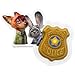 Disney's Zootopia Cake Topper, Zootopia Police Department Decoration Featuring Judy Hopps, Nick Wilde & Light Up Wearable Badge
