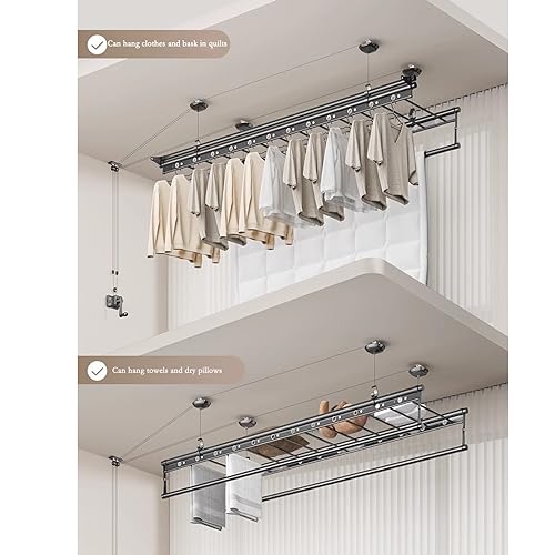 Séchoir à linge de plafond pour balcon et petits espaces de vie urbains
