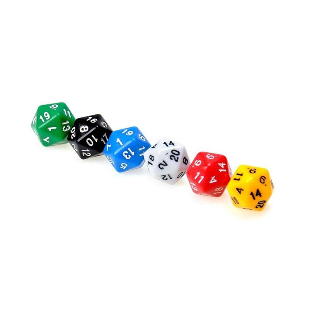 SDR 6 Pcs D20 Gaming Dice Twenty Sided Die RPG D&D Six Opaque Color s|Toys & Hobbies|Games|Role Playing Games|Dungeons & Dragons|Accessories & Dice - Image 9 thumbnail