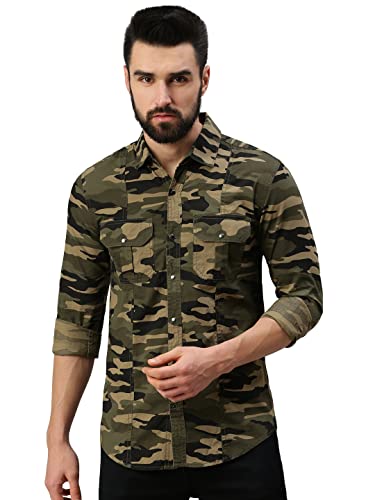 Image of Peppyzone Men's Regular Fit Cargo Shirt