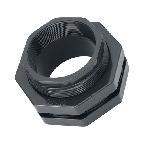 4 Inch UPVC Bulkhead Fitting, Female NPT Connection, Heavy-Duty Industrial Water Tank Connector Adapter Fitting for Water Tanks, Rain Barrels, Pools, Aquariums