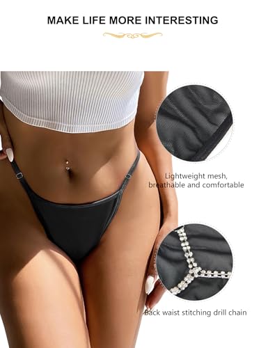 ohyeah G String Thongs for Women T-back Tangas Lace Low Rise Underwear Plus Size Panties Micro Cheeky Bikini XS-4XL2