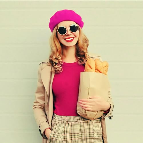 Image of Jolbndcv 6PCS Beret, French Beanie, Outdoor, Winter, Fashion Lady Hat | One Size Fits Most,Solid Color,Stretchable,for All Season