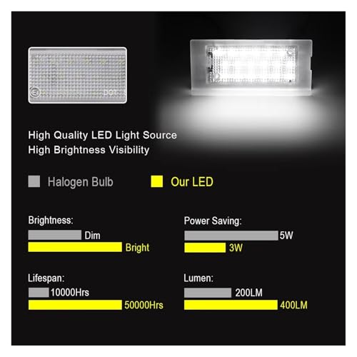 Lámpara matrícula LED Canbus para Range Rover L322 sin error en panel 7