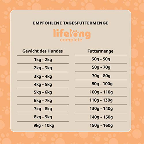 Amazon-Marke: Lifelong - Hundefutter für ausgewachsene Hunde (Adult) kleiner Rassen, Fein zubereitetes Trockenfutter reich an Huhn und Reis, 3 kg (1er-Pack) – Bild 5