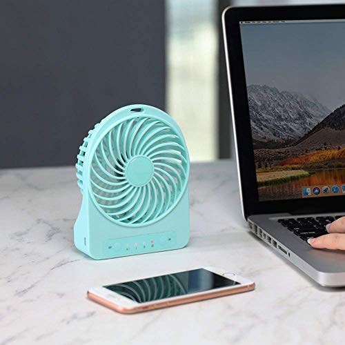 Ventilateur de table USB portable MU avec 3 vitesses réglables pour bureau et maison