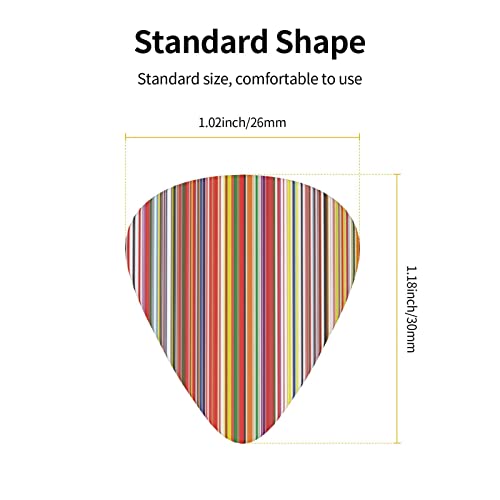 Ensemble de 12 médiators de guitare à rayures colorées pour guitare acoustique, guitare électrique, contrebasse, ukulélé - Les Beatles, Paul McCartney, John Lennon, RIngo Starr, George Harrison Ensemble de 12 médiators de guitare à rayures colorées pour guitare acoustique, guitare électrique, contrebasse, ukulélé – Image 5