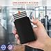 Mens Wallet Card Holder - Pop Up Aluminum Case, Premium Flexible Microfiber Leather, Smart Wallet for Men, RFID Blocking, Slim, Minimalist, Front Pocket - 9-14 Card Capacity | ID Window | Cash Slot