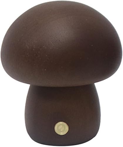 Ddewing Lámpara de mesa de noche con forma de hongo pequeño, inalámbrica, recargable, decoración de hongos, lámpara de escritorio estética para